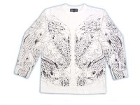 鯉 和柄 長袖Ｔシャツ 刺青デザインの紅雀（名入れ刺繍可）通販ツ