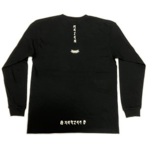 画像2: 大日三昧 梵字 長袖Ｔシャツ 刺青 デザイン 梵字タトゥー Tシャツ（梵字デザイン 梵字プリント ) 和柄服 通販