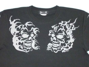 画像2: スカルトライバル 和柄 長袖Ｔシャツ 刺青デザインの紅雀（名入れ刺繍可）通販