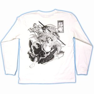 画像1: 史進 和柄 長袖Ｔシャツ 刺青デザインの紅雀（名入れ刺繍可）通販 和柄服