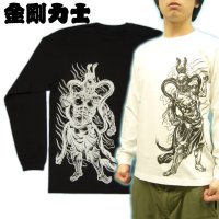 金剛力士像 和柄 長袖Ｔシャツ 刺青デザインの紅雀（名入れ刺繍可）通販 和柄服