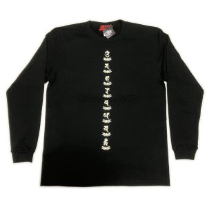 画像1: 憤怒明王 梵字 長袖 Ｔシャツ 刺青デザイン 梵字タトゥTシャツ （ 梵字プリント 梵字刺青 梵字デザイン 梵字干支） 和柄服 通販