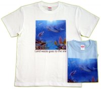 プラゴミTシャツ Turtle dolphin アオウミガメ ホヌ Honu