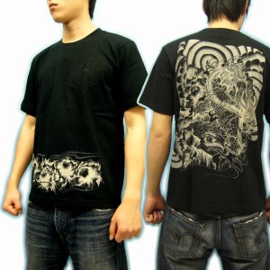 画像2: 唐獅子牡丹和柄Ｔシャツ通販