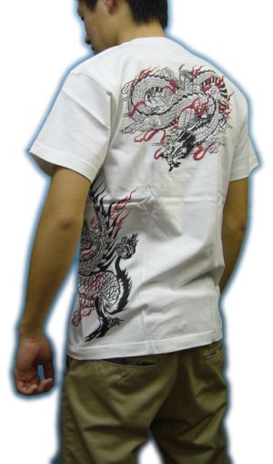 画像5: 紅雀 和柄 【麒麟 雲龍】聖獣 Ｔシャツ 刺青 和彫り デザイン 和柄服