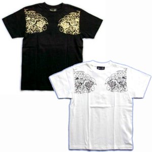 画像4: 唐獅子胸割聖獣 和柄 Ｔシャツ 和柄 紅雀 通販 名入れ刺繍可 刺青 和彫り デザイン 和柄服