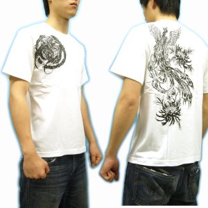 画像5: 鳳凰 と菊の 和柄Ｔシャツ 通販 刺青デザイン 刺青プリント