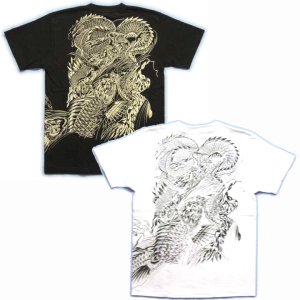 画像3: 鯉の瀧登り登龍門和柄 tシャツ通販