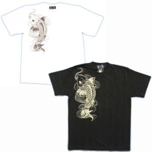 画像2: 鯉の滝登り登龍門和柄Ｔシャツ通販