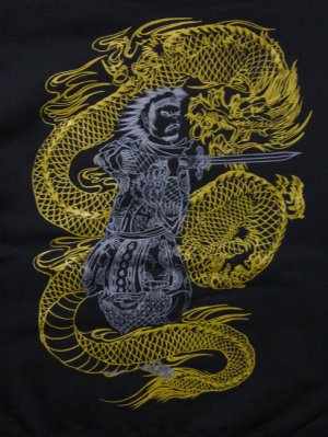 画像3: 金龍と須佐之男命 和柄 パーカー スエット刺青デザインの紅雀（名入れ刺繍可）通販 和柄服