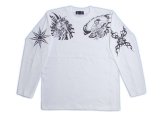 画像: 風神雷神 和柄 長袖Ｔシャツ 刺青デザインの紅雀（名入れ刺繍可）通販