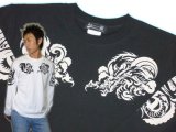 画像: 龍トライバル 和柄 長袖Ｔシャツ 刺青デザインの紅雀（名入れ刺繍可）通販