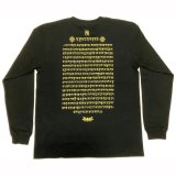 画像: 般若心経 梵字 長袖Ｔシャツ 梵字タトゥー 刺青 デザイン（ 梵字プリント 梵字デザイン 梵字服 梵字ブランド 梵字ウエアー 梵字タトゥ ) 和柄服 通販