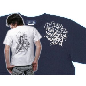 画像: 紅雀 和柄 桜吹雪侍 Ｔシャツ 刺青 和彫り デザイン 和柄服