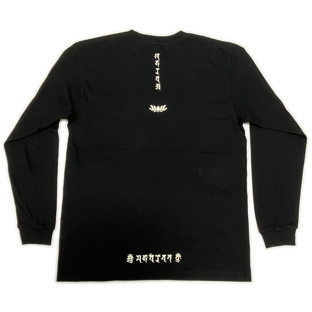 画像2: 大日三昧 梵字 長袖Ｔシャツ 刺青 デザイン 梵字タトゥー Tシャツ（梵字デザイン 梵字プリント ) 和柄服 通販
