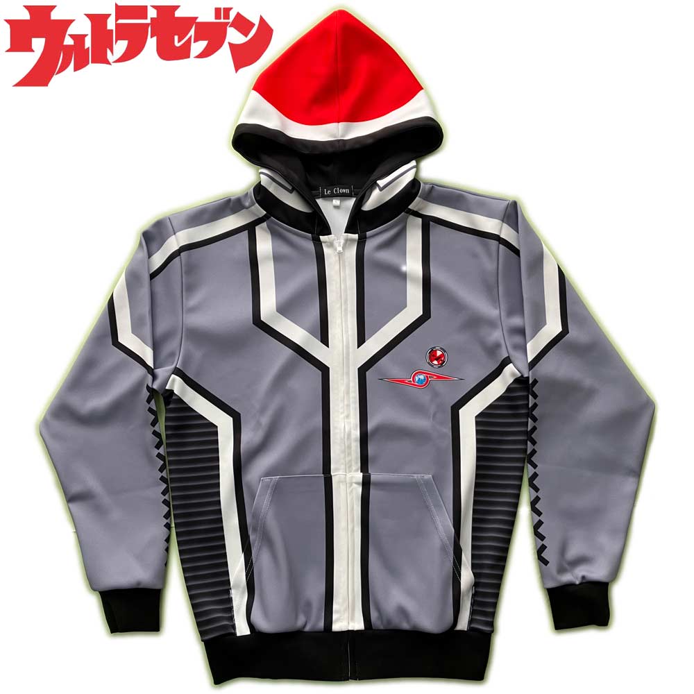 画像1: ウルトラセブン ウルトラ警備隊 ジップフード 戦闘服 特撮 デザイン 日本製 受注生産 円谷プロ認証 メンズ 大きサイズ S M L LL 3L 4L キャラクターグッズ