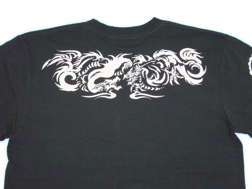 画像: 龍トライバル 和柄 長袖Ｔシャツ 刺青デザインの紅雀（名入れ刺繍可）通販
