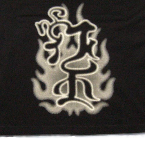 画像: 不動三尊 梵字 長袖Ｔシャツ 刺青 デザイン Tシャツの袖にデザイン 通販 梵字タトゥー （名入れ刺繍可） 和柄服