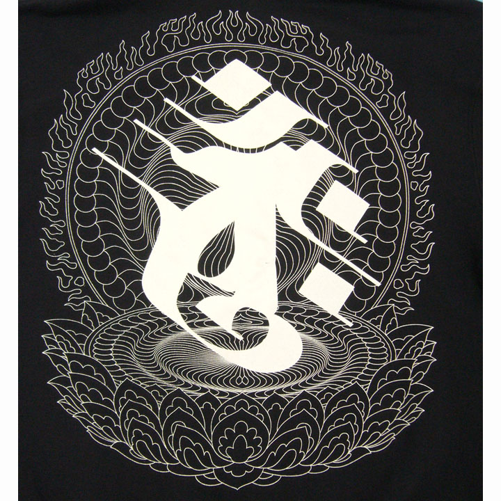 画像: 蓮華座大日 梵字 スエット パーカー 刺青デザインのマハースカ（名入れ刺繍可）通販 和柄服