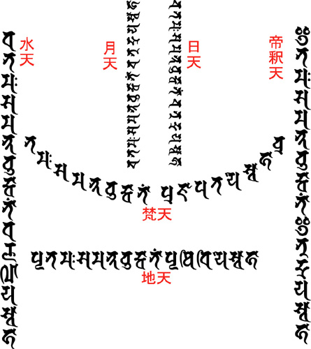 画像5: 天尊真言 梵字 スエット パーカー 刺青デザインのマハースカ（名入れ刺繍可）通販 和柄服