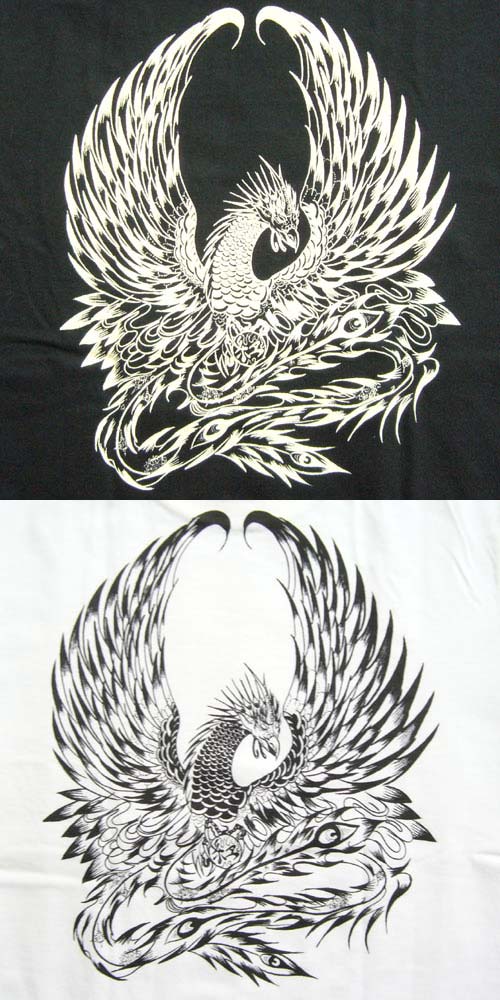 画像: 鳳凰の和彫りＴシャツ通販