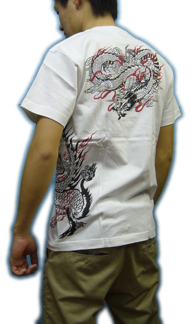 画像5: 紅雀 和柄 【麒麟 雲龍】聖獣 Ｔシャツ 刺青 和彫り デザイン 和柄服