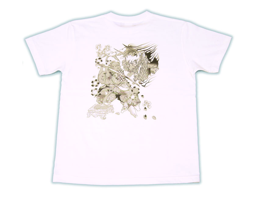 画像: 紅雀 和柄 茨木奪腕 桜 フルカラー プリント Ｔシャツ 刺青 和彫り デザイン